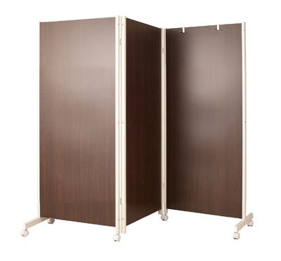 Amazon｜キャスター付パーテーション3連 高さ145cm ダークブラウン NJ
